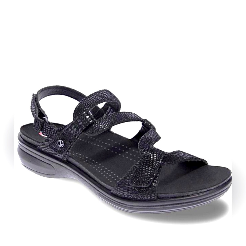 New Women Revere Emerald 3 Strap Leather Sandals - Classics